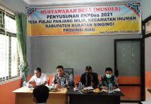Dalam MUSDES Pulau Panjang Hilir,Untuk Penyusunan RKPDes Tahun Anggaran 2021