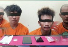 Satresnarkoba Polres Pelalawan Ciduk 4 Pelaku tindak Pidana Narkotika Jenis Sabu