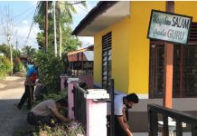 Polres Inhil Goro Bersihkan Aspol Parit 10 Tembilahan Hulu