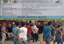 Pekerja Proyek RSUD Tembilahan Senilai 42 Miliar Lakukan Aksi Mogok Kerja