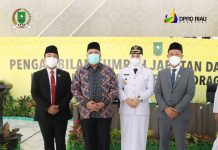 Pimpinan DPRD Provinsi Riau Hadiri Pelantikan Bupati dan Wakil Bupati Inhu