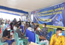 Dukung Percepatan Vaksinasi, Lanal Dumai Laksanakan Serbuan Vaksinasi Kepada Masyarakat Maritim