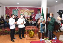 Bupati Kasmarni Hadiri Acara Muscab PKB Bengkalis di Pantai Marina