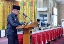 Wabup H Asmar Ikuti Rapat Paripurna Terkait Pandangan Fraksi Terhadap Ranpeda