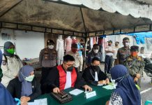 Pelanggar Prokes Covid-19 di Pasar Air Mancur Inhil Terjaring Operasi Yustisi