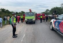 Bus Meranti Expres Alami Kecelakaan Setelah Beradu kambing Dengan Toyota Calya