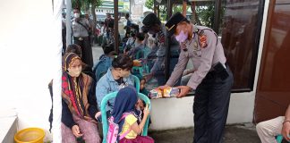 Vaksin di Klinik Polres Inhil, Warga Dapat Snack Box