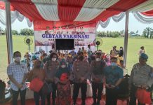 Percepat Vaksinasi, Polresta Deli Serdang laksanakan Vaksinasi Massal di Hamparan Perak