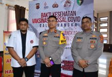 Bakti Kesehatan Hari Bhayangkara Ke-76, Polres Aceh Timur Menggelar Pengobatan Gratis dan Vaksinasi Massal