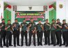 Acara Korpsrapot Penerimaan dan Pelepasan Pindah Satuan Personil Kodim Digelar Dandim 0303/Bengkalis