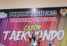 Dua Putri Kakum Lanud Rsn Raih Mendali Emas Taekwondo Pada Porprov ke-X