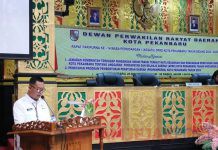 Rapat Paripurna Jawaban Pemerintah terhadap Pandangan Umum Fraksi terkait Nota Keuangan R-APBD TA 2023 Digelar DPRD Kota Pekanbaru