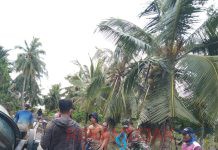 Jalin Silaturahmi, Babinsa Kodim Bengkalis Bantu Warga Cor Jalan