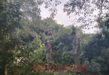 Antisipasi Musim Panas, Babinsa Koramil 06/Merbau Terus Gencar Lakukan Patroli Karlahut