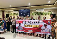 Polsek Kandis kembali lagi kunjungan kasih di Gereja BBIC yang ada di Kandis
