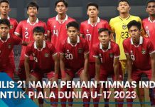 Timnas Indonesia Rilis 21 Nama Pemain Piala Dunia U-17, Selengkapnya di Okezone Updates