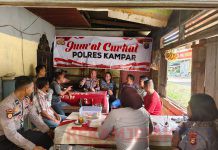 Jum’at Curhat, Iptu Rusman Mendengarkan Kegelisahan Warga dan Memberikan Edukasi Untuk Tetap Menjaga Kondusifitas di Lingkungan