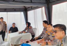Jajaran Polsek Tapung Tinjau Pos Pengamanan Ramadhan Lancang Kuning 2024
