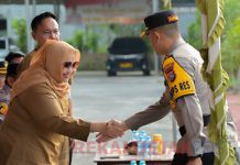 Bupati Bengkalis Kasmarni Hadiri Apel Pasukan Operasi Patuh Lancang Kuning 2024