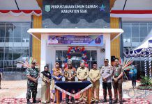 Gedung Layanan Perpustakaan Siak Diresmikan Wabup Siak Husni Merza