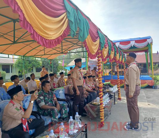 Pemerintah Desa Pematang Duku Timur Gelar Upacara HUT Pramuka ke-63