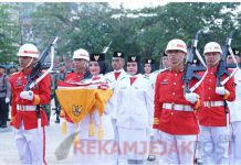 Paskibraka Sukses Menjalani Amanat Untuk Menurunkan Duplikat Sang Merah Putih