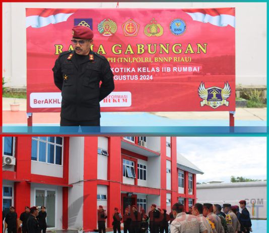 Mencegah Deteksi Dini Gangguan Kamtib, Kalapas Narkotika Rumbai Henri Alfa Edison Damanik Pimpin Razia Gabungan