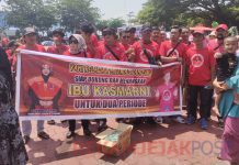 Ribuan Masyarakat Bengkalis Berbondong-bondong Antar Kasmani dan Bagus Santoso Ke KPU