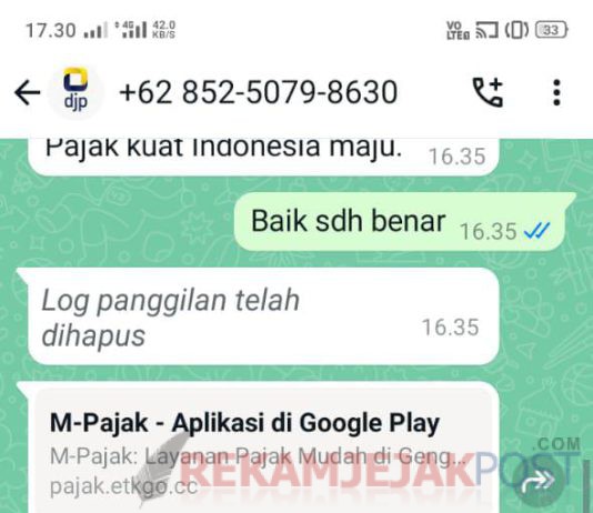 Operandi Penipuan Dengan Modus Mengatasnamakan Salah Satu Institusi Negara Telah Menyebar Dipenjuru Negeri