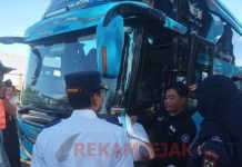 Uji Kelaikan Bus yang Hendak Menuju Puncak, Dishub Bogor Gelar Ramp Check di Rest Area Tol Jagorawi KM 45
