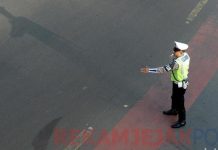 Direktorat Lalu Lintas Polda Riau Melakukan Rekayasa Lalin Menuju Ke Kabupaten Kuantang Singingi Kuansing